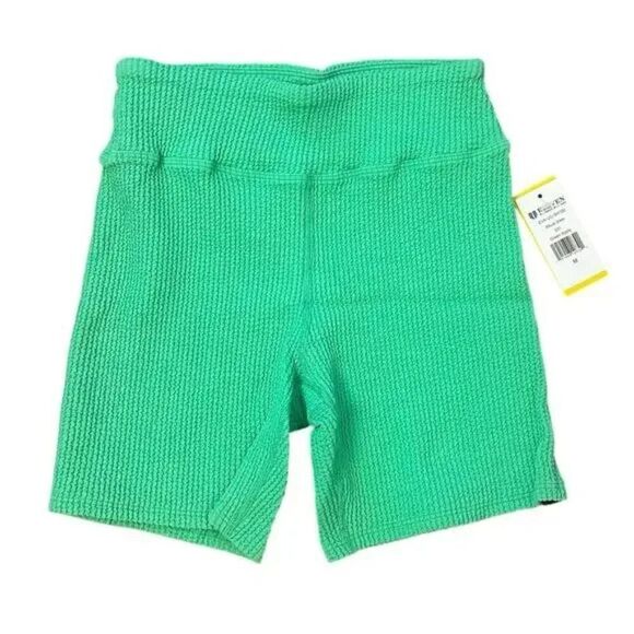 NWT New EleVen Venus Williams Green Allure Ribbed Biker/Micro Shorts M Athletic - Picture 1 of 8